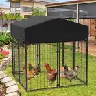 Large Walk-in Pet Chicken Run Coop Cage Rabbit Hutch Ferret House with Cover