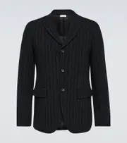 [Comme des Garcons Homme Deux] Comme des Garçons Homme Deux Chalk striped single-breasted blazer AU 93 black