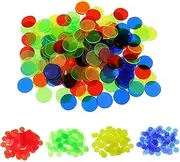 BCOATH 200Pcs Plastic Bingo Markers for Bingo Chips for Classroom Learning Fun Games for Counting and Sorting Activities Random Color