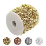100 ft Artificial Pearl Beads String Garland Roll Party Events Home Decorations