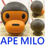 BLACK美中古A BATHING APE小猴BAPE大頭MILO存錢筒BAPE公仔