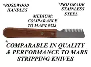 DOG STRIPPING KNIFE Coat Stripper Carding Plucking*MEDIUM #328*Compare to Mars