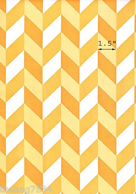 Orange White Geometric Stripe Vinyl Contact Paper Shelf Drawer Liner Peel Stick