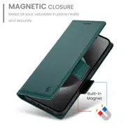 Wallet Case for Google Pixel 8 Pro,Slim Protective Shockproof Case With Card Holder,Premium PU Leather Kickstand-Green