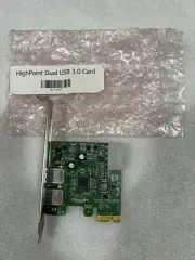 Rare HighPoint Rocket 1022C RU1022C Dual USB 3.0 PCI-e x1 Card Windows MacOS