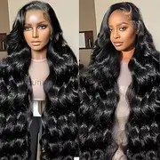 Newmi 13x6 Full Lace Wigs Human Hair Material:100% Unprocessed Brazilian Human Hair.Wavy Lace Front Wig,Cut Straight from Hair Color