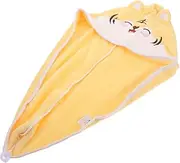 VALICLUD Cartoon Hair Drying Hat for Women Super Absorbent Coral Fleece Towel Cap for Quick Drying Wet Hair Lightweight Scalp Friendly Bath Wrap for Home Travel Gym