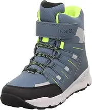[Superfit] Boys Free Ride Warm Lined Gore-Tex Snow Boots, Light Blue Yellow 8000, 35 EU Weit