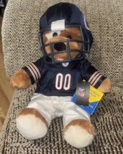 NWT Chicago Bears Build A Bear Plush Doll Facemask Helmet And Shorts Uniform NFL