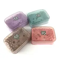 在飛比找momo購物網優惠-【WO HOME】日式簡約透明小清新瀝水肥皂盒 2入(2入 