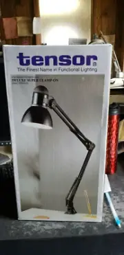 Tensor deluxe Supper/Clip on incandescent architect lamp#PM180-03 NOS NIB