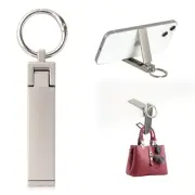 Purse Hook for Table Desk Folding Handbag Holder Mobile Phone Stand Platinum