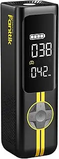 Fanttik X8 APEX EV Tire Inflator Portable Air Pump, 2X Faster Inflation, 150PSI Cordless Compressor with LCD Dual Screen, Powerful battery, Fits Electric Cars, Bike, Ball--EV updated version, Black