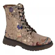 Cipriata Womens/Ladies Annetta Floral Combat Boots Ecru/Gold 7 UK