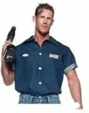 Halloween Costumes - Underwraps - Mechanic Shirt - One Size - "Certified Expert"