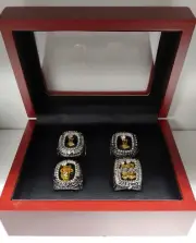 Miami Heat - 4 Ring Set With Wooden Display Box.. Dwyane Wade LeBron James Shaq
