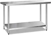 Stainless Steel Kitchen Bench 1524x610mm Work Table Prep Station Countertop