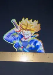 Dragon Ball Z Trunks 3D Lenticular Anime Motion Car Sticker Decal Peeker