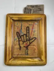 WOODWORX Workshop Jake Lewis Wood Art LOVE Sign Fayetteville Arkansas 10” X 8”