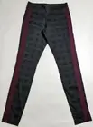 HUE Pants Womens Black/Maroon Plaid Menswear Tuxedo Leggings