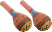 UPKOCH 2pcs Large Inflatable Maraca Decoration Blow Up Sand Hammer Toys for Mexican Theme Cinco De Mayo Fiesta Party Supplies