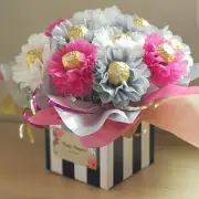FERRERO ROCHER/LINDT CHOCOLATE BOUQUETS with REUSABLE FLOWERS for all occasions.