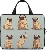 Laptop Case Sleeve Shockproof Computer Carrying Bag Yoga Pug Notebook Case Cover Laptop Bag Water Resistant Computer Cases Tablet Briefcase for Travel Business 13 Inch, Yoga Pug, 13inch
