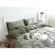 ♡peachlife.♡日式墨綠色床包組 100%天竺棉 柔軟舒適 綠色床包被套枕套 單人/雙人/加大 男用色系 綠條紋