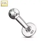 Piercing Ear Labret White Gold 14K Real