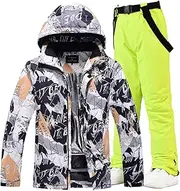 [Bciopll] Warm Men's Snow Suit Wear Costumes Snowboarding Clothing Ski Sets Winter Jackets + Pants