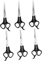 HONITANO 6pcs Professional Hair Cutting Scissors Barber Shears with Straight Thinning Shears for Home and Salon Use for Hairdressers and Pet Grooming