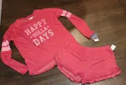 Grayson Threads Red Christmas Happy Holla Days Sleep Lounge Pajama Set Size XS