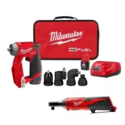 Milwaukee 4-in-1 Installation Drill/Driver Kit 3/8" 12V Cordless w/ 3/8" Ratchet