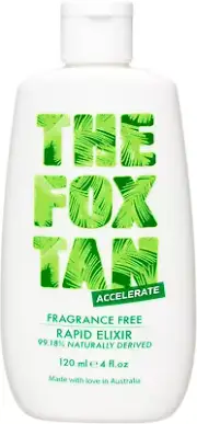 The Fox Tan Fragrance-Free Rapid Tanning Elixir, Tanning Accelerator Lotion f...