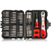 53-Piece Screwdriver Bit Set, Right Angle Low Profile 90 Degree Offset Screwd...
