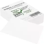 200 Blank White Cardstock Sheets 5''x7'' 300GSM for Invitations and Notes