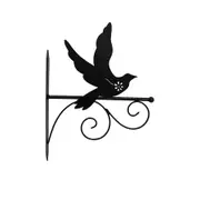 Willow & Silk Black 33.5cm Flying Bird Silhouette Wall Hook Bracket/Home Decor