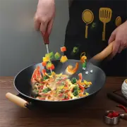NonStick Frying Pan Uncoated Kitchen Cookware Gas Induction Cooker