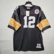 100% Authentic Terry Bradshaw Mitchell & Ness 1975 Steelers Jersey Size 58 3XL