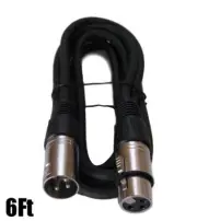 6Ft XLR Pro 3-Pin Male Female Mic Microphone Audio Shielded Extension Cord Cable