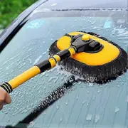 Car Cleaning Brush Car Wash Brush Telescoping Long Handle Cleaning Mop Chenille Broom Auto Accessories