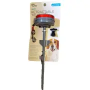 You & Me Metal Retractable Tie Out Stake 15 ft. For Dogs Under 100 Lbs - New