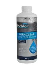 Lo Chlor Miraclear Liquid Pool Clarifier 1 Litre HEAVY DUTY Clarifier for Pools