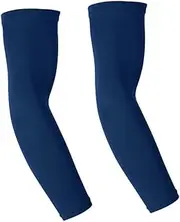 Ipetboom Sun Protector Elbow Guard Sleeve Stretchy Compression Sleeve for Sports Training Unisex Padded Arm Protection Breathable Material Dark Blue for Basketball Football