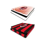 OFFICIAL AC MILAN 2020/21 CREST KIT VINYL SKIN DECAL FOR SONY PS4 SLIM CONSOLE