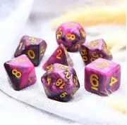 Galactic Dice HD Dice Sets - Scorpio (Purple & Gold) Acrylic Set of 7 Dice