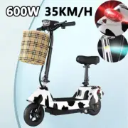 ⭐NEW 600W 35KM/h Electric Scooter Commute 40KM Travel Adult E Scooter With Seat