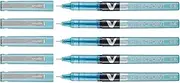 PILOT Hi-Tecpoint V5 Rollerball Pen Fine Point Turquoise (Pack of 5)