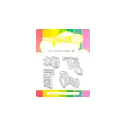 Waffle Flower Print & Script Get Well Die