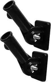 POPETPOP 2pcs Adjustable Flag Pole Bracket: Flag Pole Holder for Outside House - Multi-Position Mounting Bracket for Outdoor Wall